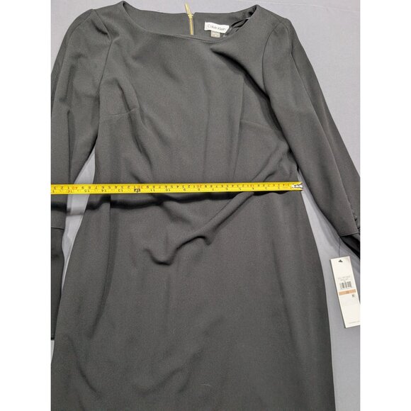 Calvin Klein Dresses & Skirts - Calvin Klein Black Bell Sleeve Sheath Dress Size 12 NWT